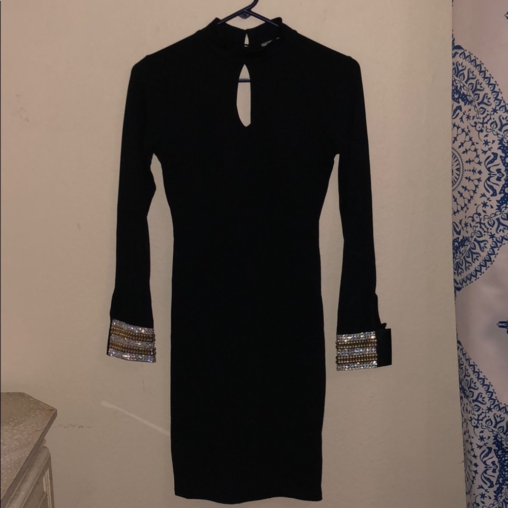 black with gold and silver chain for wrist dress